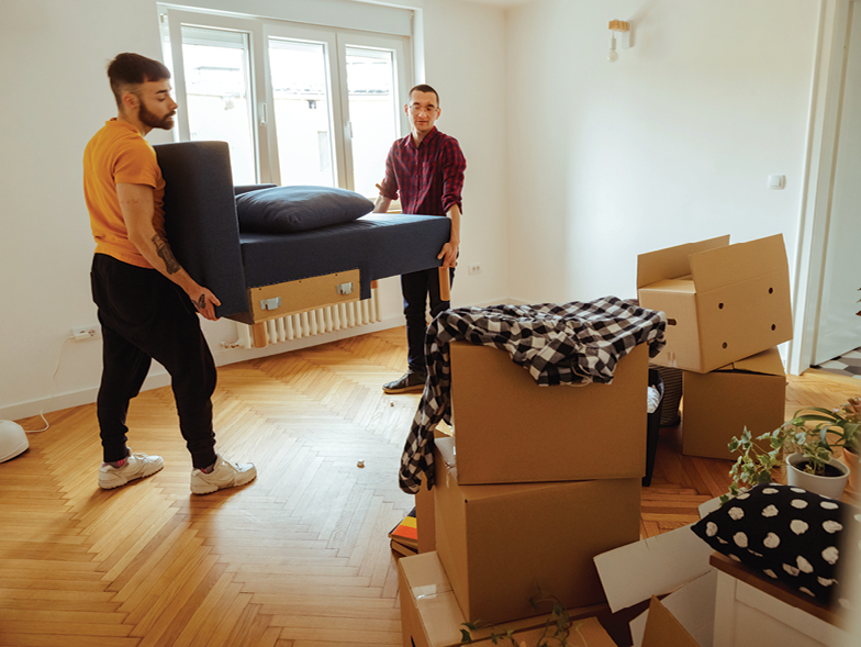 Men moving furniture