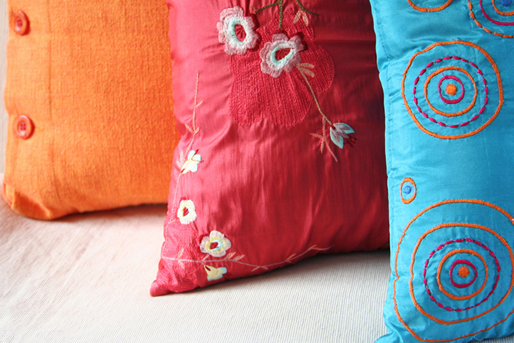 Colored pillows