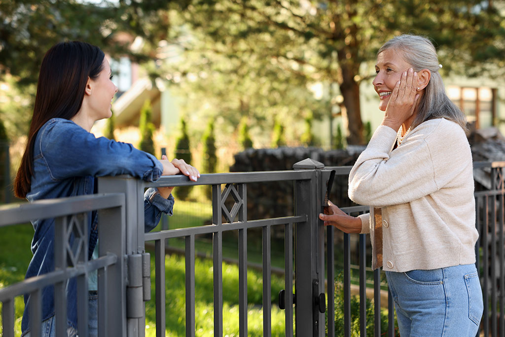 Neighbors talking