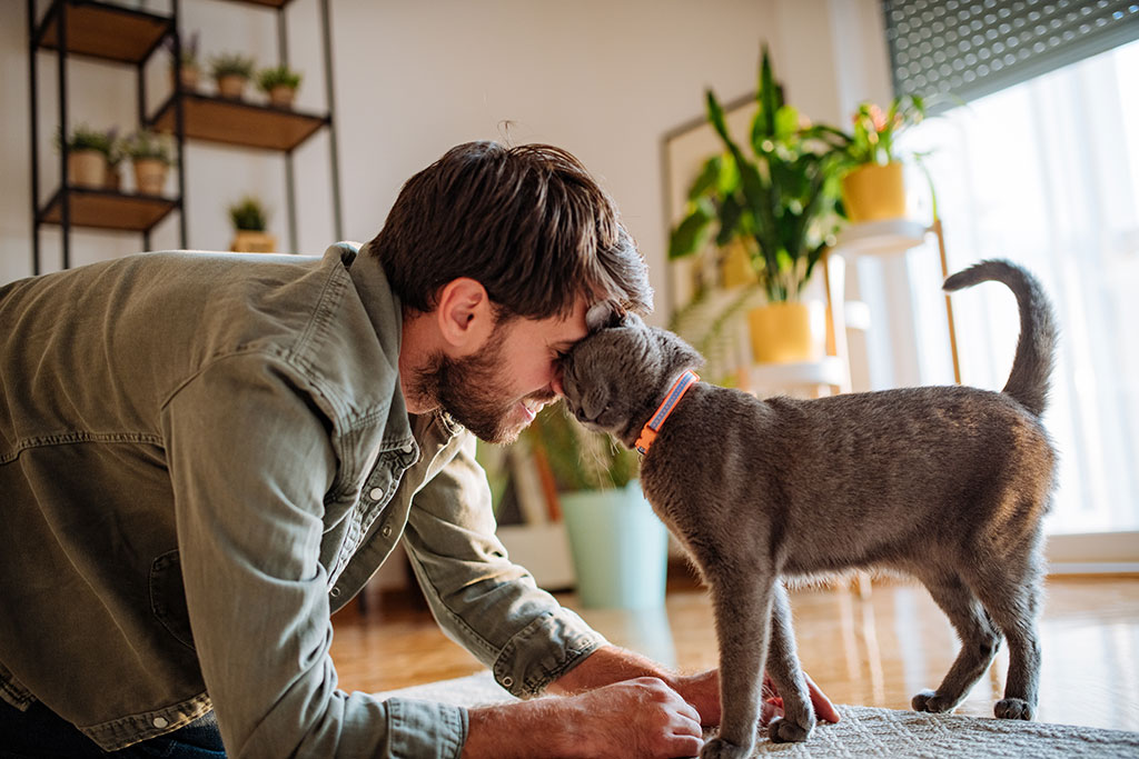 Man with Cat