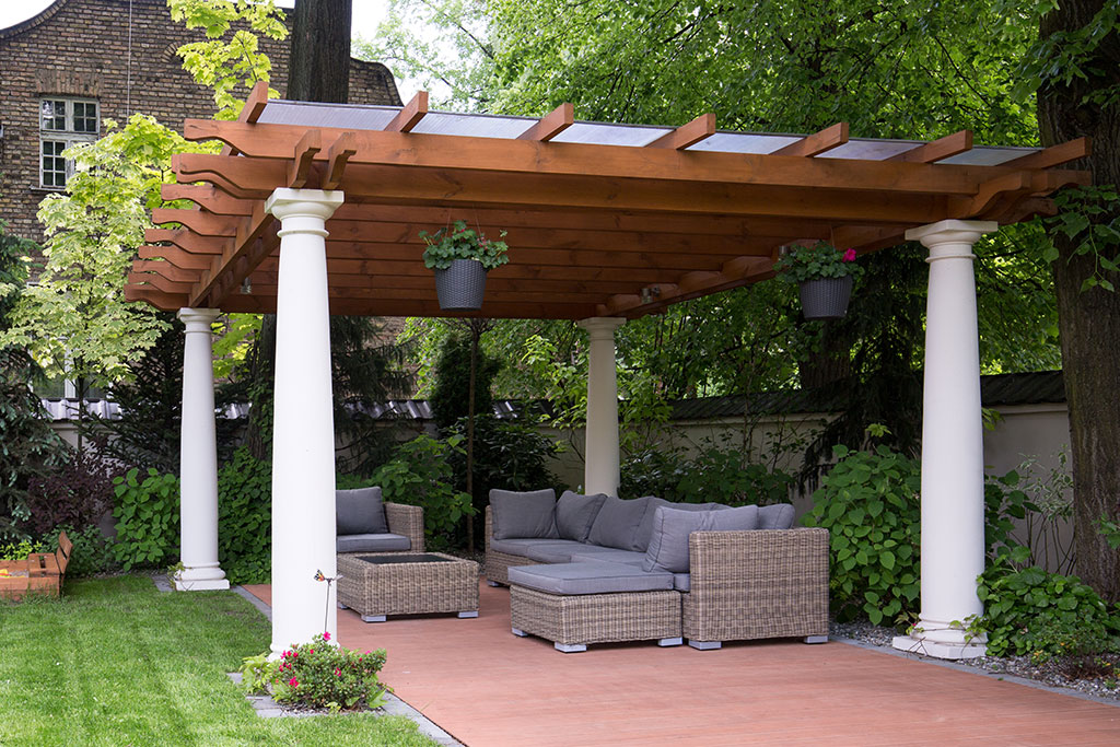 Pergola with shade