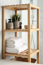 Storage shelf in bathroom