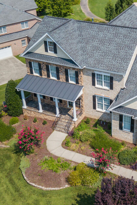 Ariel view of house