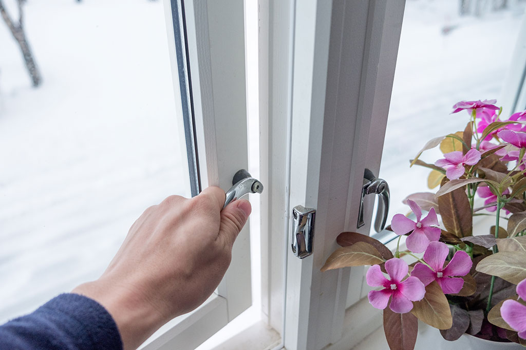 Opening window of home