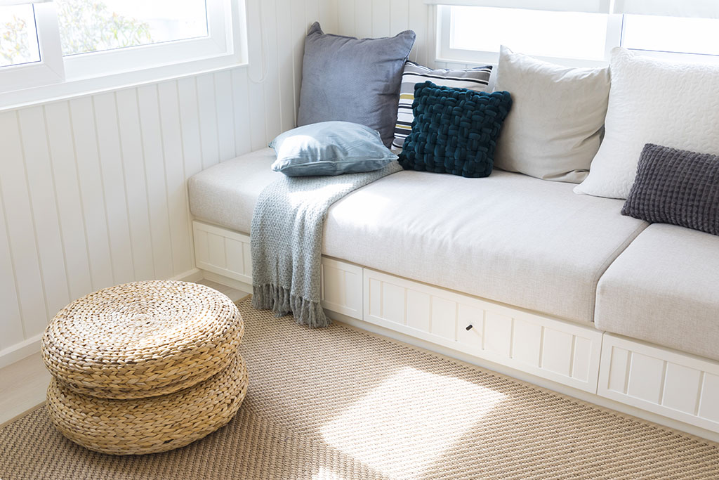 Jute rug in room