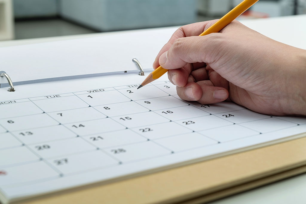 Filling in calendar