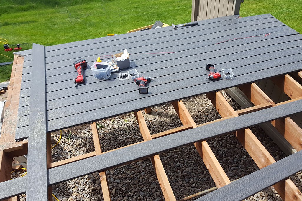 Deck getting built