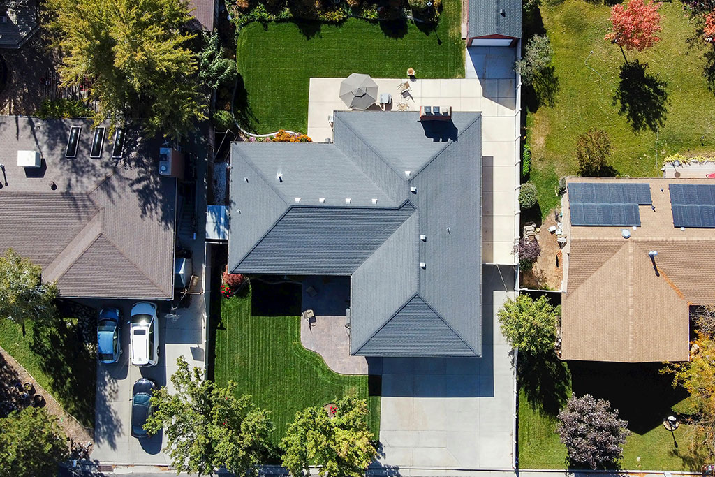 Ariel view of houses