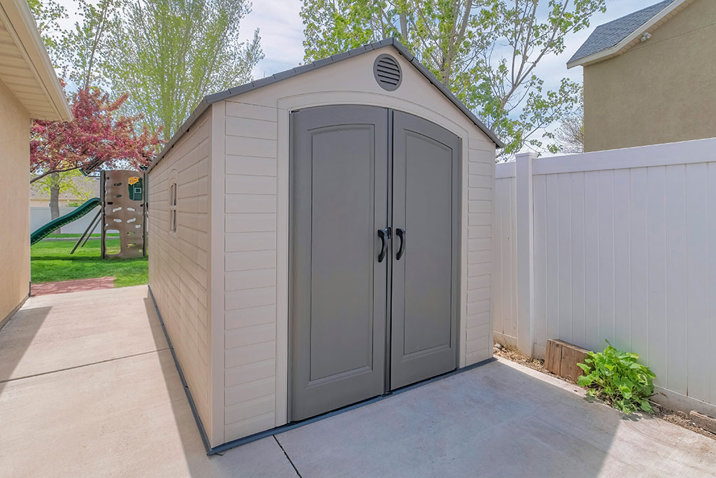 Backyard storage shed
