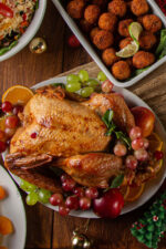 Thanksgiving meal on table