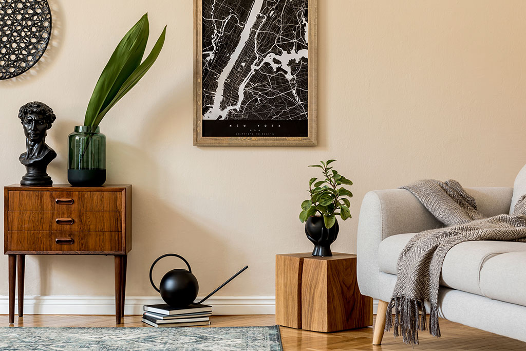 Japandi style interior of home